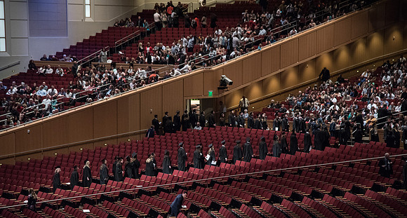 Winter Semester Commencement in the BYU-Idaho Center. April 2018