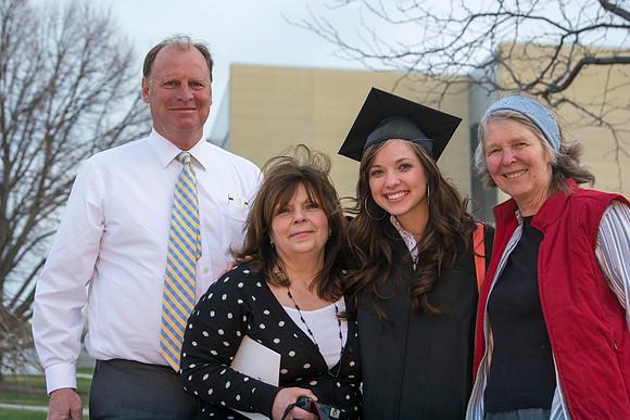 Brigham Young University-Idaho Graduates tour campus with their families saying goobyes to peers and getting pictures with friends and family before the convocation ceremonies. Photo by Ryan Chase