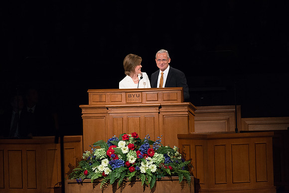 Elder Patrick Kearon, a member of the Presidency of the Seventy of The Church of Jesus Christ of Latter-day Saints, and his wife addressed young adults worldwide during a devotional on Sunday, May 6,