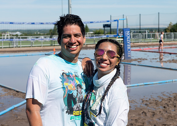 Rec-Fest Sring 2022, includes Mud Volleyball, Color Run, Ropes Course, Food, Climbing Wall and Games.