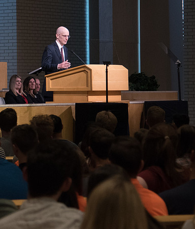 President Henry J. Eyring's welcome devotional for the new students of BYU-Idaho in the Taylor Chapel. April 2018