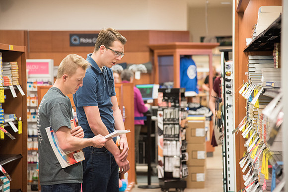 Student in the BYU-Idaho University book store. April 2018