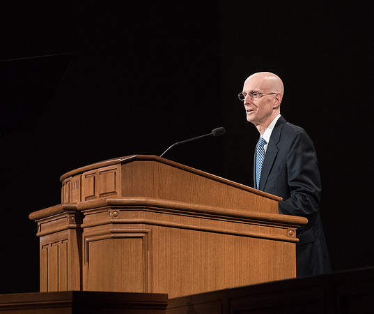 President Henry J. Eyring gives the Devotional address at the beginning of Spring Semester in the BYU-Idaho Center. April 2018