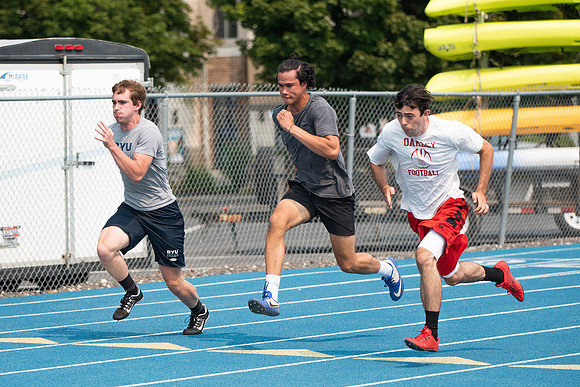 BYUI students and community members participate in a field day on campus during the spring 2021 semester.