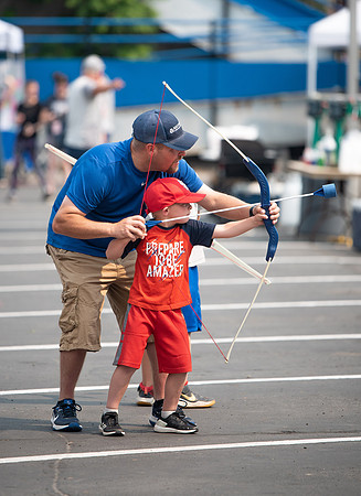BYUI students and community members participate in a field day on campus during the spring 2021 semester.