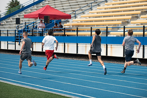 BYUI students and community members participate in a field day on campus during the spring 2021 semester.