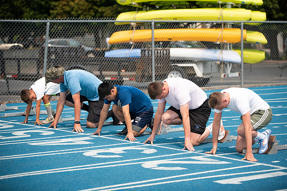 BYUI students and community members participate in a field day on campus during the spring 2021 semester.