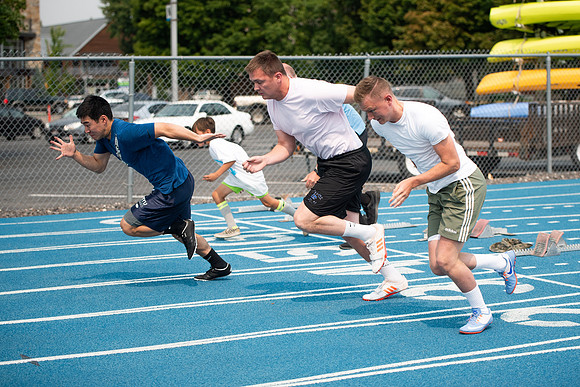 BYUI students and community members participate in a field day on campus during the spring 2021 semester.