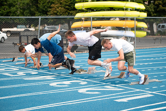 BYUI students and community members participate in a field day on campus during the spring 2021 semester.