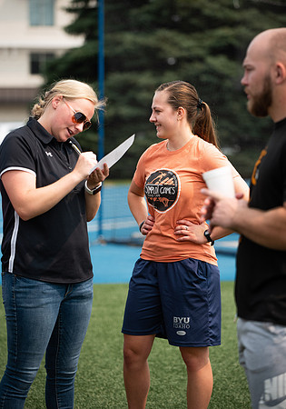 BYUI students and community members participate in a field day on campus during the spring 2021 semester.