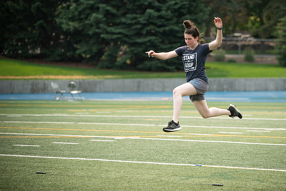 BYUI students and community members participate in a field day on campus during the spring 2021 semester.