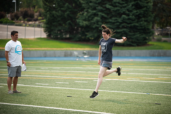 BYUI students and community members participate in a field day on campus during the spring 2021 semester.