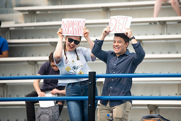 BYUI students and community members participate in a field day on campus during the spring 2021 semester.