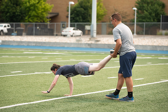 BYUI students and community members participate in a field day on campus during the spring 2021 semester.