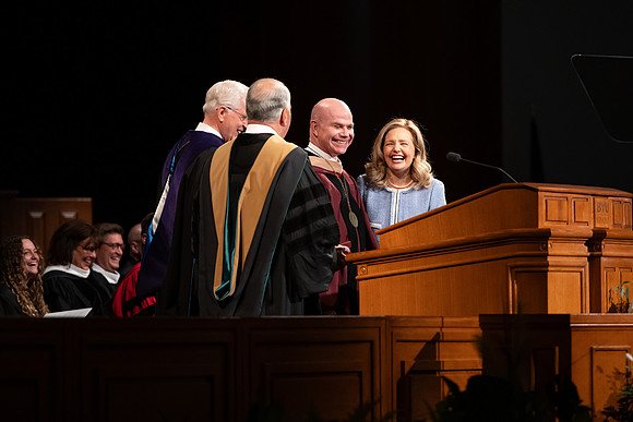 President Alvin F. Meredith is inaugurated as president of BYU-Idaho.