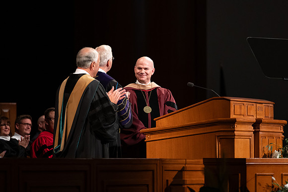 President Alvin F. Meredith is inaugurated as president of BYU-Idaho.