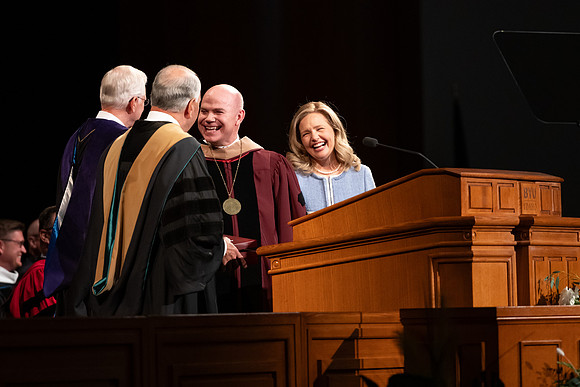 President Alvin F. Meredith is inaugurated as president of BYU-Idaho.