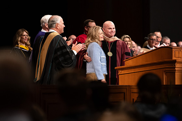 President Alvin F. Meredith is inaugurated as president of BYU-Idaho.