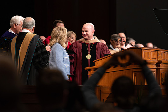 President Alvin F. Meredith is inaugurated as president of BYU-Idaho.
