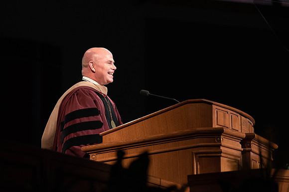 President Alvin F. Meredith's Inauguration. President Meredith accepts his calling.