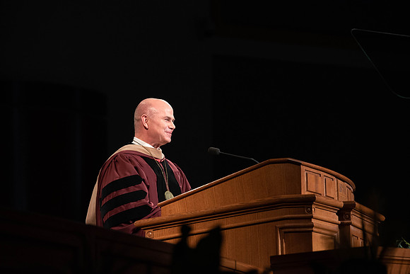 President Alvin F. Meredith's Inauguration. President Meredith accepts his calling.