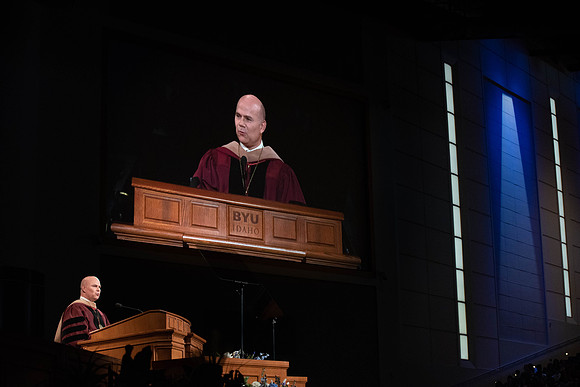 President Alvin F. Meredith's Inauguration. President Meredith accepts his calling.