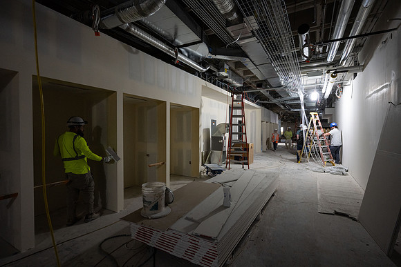 Construction progress for the David O McKay Library