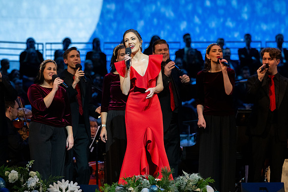 Laura Osnes performs during the Christmas concert with BYUI Student music programs.