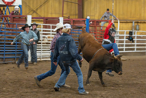 Students gather at the rodeo grounds to watch the spirit week rodeo.
