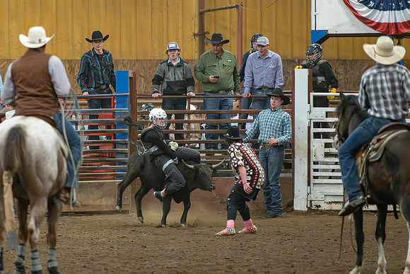 Students gather at the rodeo grounds to watch the spirit week rodeo.