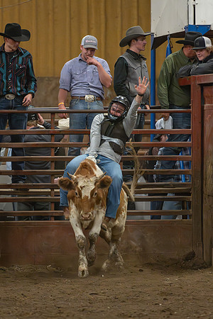 Students gather at the rodeo grounds to watch the spirit week rodeo.