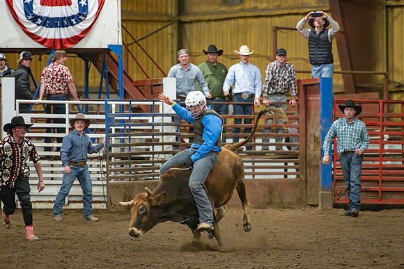 Students gather at the rodeo grounds to watch the spirit week rodeo.
