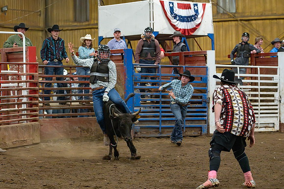 Students gather at the rodeo grounds to watch the spirit week rodeo.