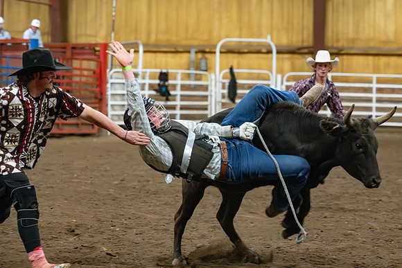 Students gather at the rodeo grounds to watch the spirit week rodeo.