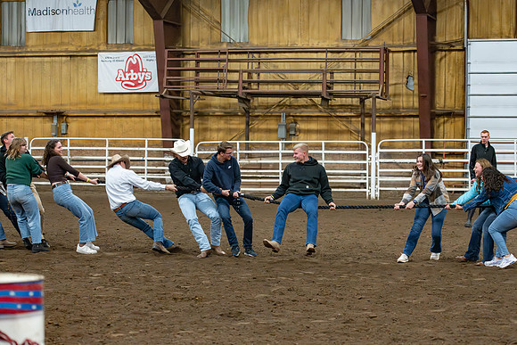 Students gather at the rodeo grounds to watch the spirit week rodeo.
