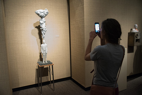 Opening Gallery Reception for the Body and Meaning Exhibit. Sculptures done by Brian Christensen and Bryon Draper in the Jacob Spori Gallery. May 2018