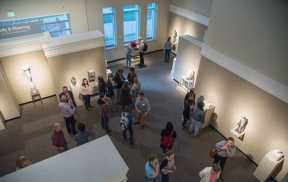 Opening Gallery Reception for the Body and Meaning Exhibit. Sculptures done by Brian Christensen and Bryon Draper in the Jacob Spori Gallery. May 2018
