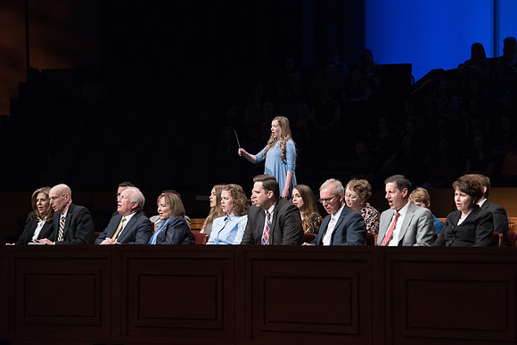 Closing Hymn at Devotional in the I-Center.