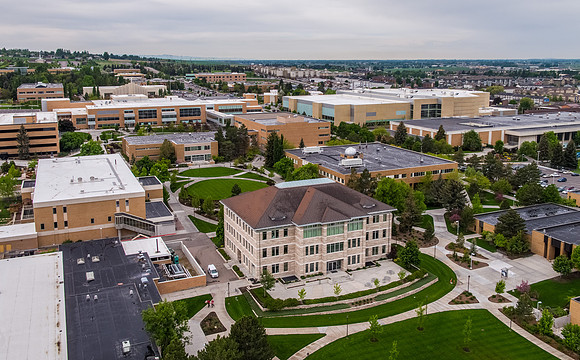 Aerial photo of BYU-Idaho campus looking South.