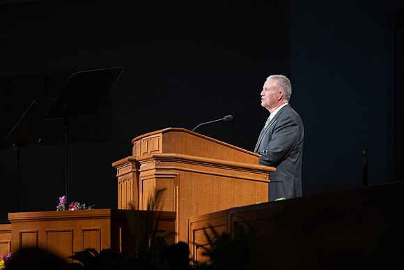 Max Bartschi Devotional held in the BYUI Center.