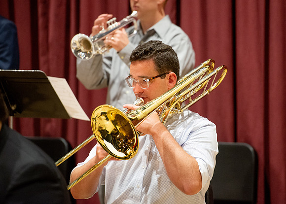 Performance of the jazz group at the Snow Building.