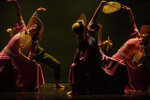 The Department of Theatre and Dance colorful Extravadance performance. Held in the Snow Drama Theatre.