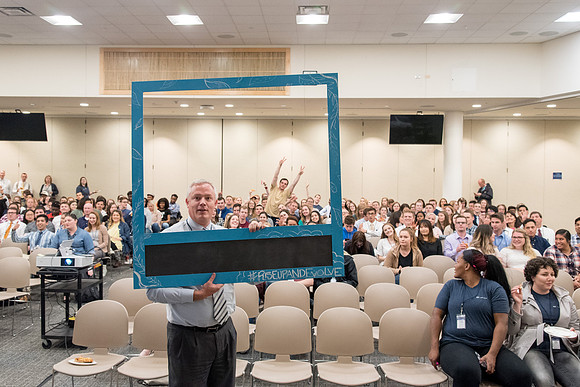 Chris Wilson, teacher Education Faculty, keynote speaker at the Student Employee Conference.