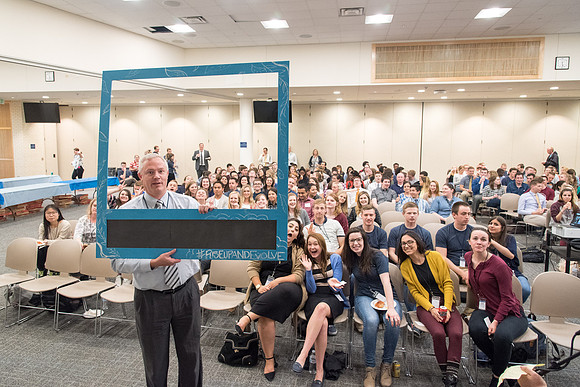 Chris Wilson, teacher Education Faculty, keynote speaker at the Student Employee Conference.