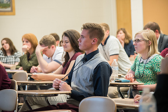 BYU-Idaho Employee Students and full-time Employees participating and learning during Evolve Conference. May 2018