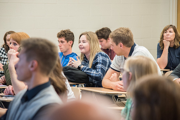BYU-Idaho Employee Students and full-time Employees participating and learning during Evolve Conference. May 2018