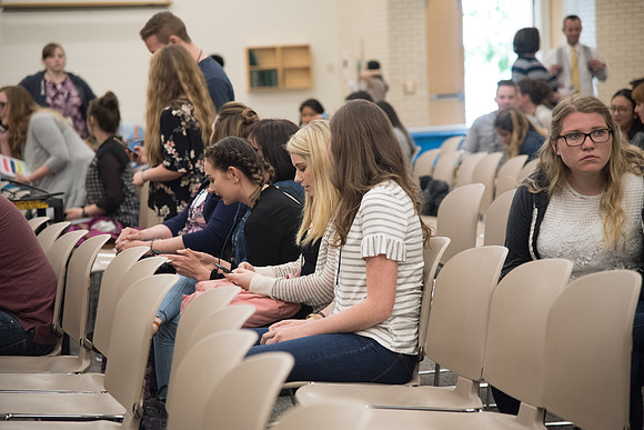 BYU-Idaho Employee Students and full-time Employees participating and learning during Evolve Conference. May 2018