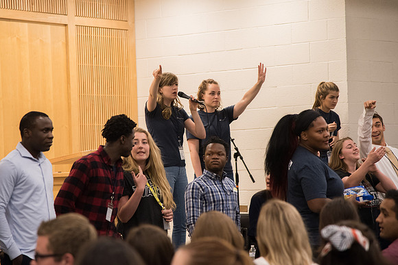 BYU-Idaho Employee Students and full-time Employees participating and learning during Evolve Conference. May 2018