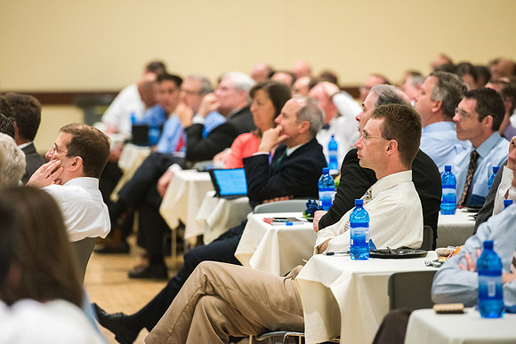 Faculty luncheon guest speaker, James M. Lang, shares insites on Small Teaching: "From Minor Changes To Major Learning". Faculty discuss concepts taught.