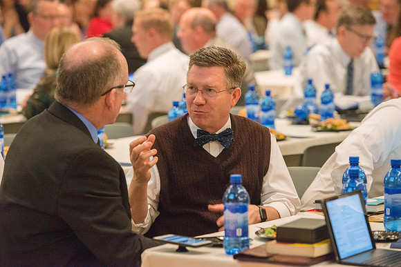 Faculty luncheon guest speaker, James M. Lang, shares insites on Small Teaching: "From Minor Changes To Major Learning". Faculty discuss concepts taught.